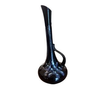 MCM Royal Haeger Black Drip Glaze Vase #408